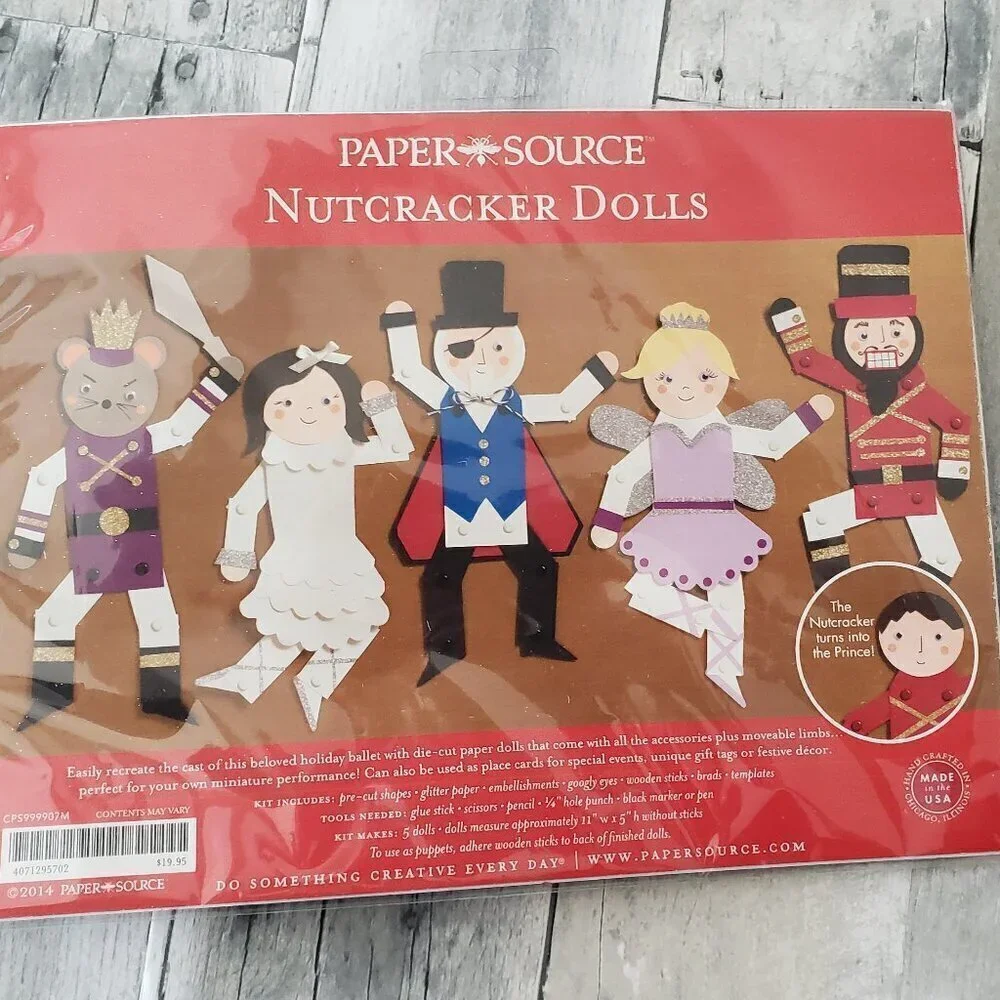Paper Source Nutcracker Suite Holiday Christmas DIY Paper Dolls